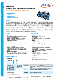 Thumbnail of document Data Sheet - 938 Hydraulic Pressure Calibration Pump (oil-free)